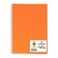 Блокнот на спирали для зарисовок CANSON Notes, 120г/м2, 14.8х21см, обложка пластиковая оранжевая, 50 листов