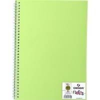 Блокнот на спирали для зарисовок CANSON Notes, 120г/м2, 21х29.7см, обложка пластиковая зеленая, 50 листов