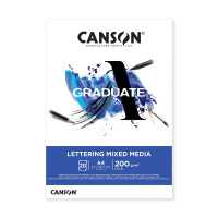 Альбом CANSON Graduate Lettering Mix Media 200г/м2 A4, 20л., склейка
