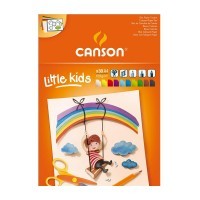 Цветная бумага детская CANSON, 120г/м2, 21х30см (А4), 10 цветов, склейка 30 листов