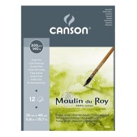 Альбом для акварели Moulin du Roy CANSON, 300г/м2, 30х40см, Фин, склейка 12 листов