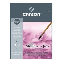 Альбом для акварели Moulin du Roy CANSON, 300г/м2, 30х40см, Сатин, склейка 12 листов