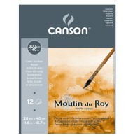 Альбом для акварели Moulin du Roy CANSON, 300г/м2, 30х40см, Торшон, склейка 12 листовне