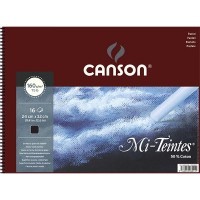 Альбом на спирали, черная бумага для пастели Mi-Teintes CANSON, 160г/м2, 24х32см, 16 листов
