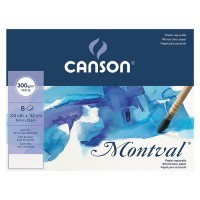Папка с бумагой для акварели Montval CANSON, 300г/м2, 24х32см, Фин, 8 листов