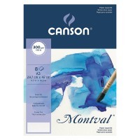 Папка с бумагой для акварели Montval CANSON, 300г/м2, 29.7х42см, Фин, 8 листов