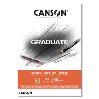 Альбом для набросков CANSON Graduate Sketching, 96г/м2, A3, 40л., склейка