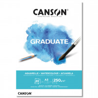 Альбом для акварели CANSON Graduate 250г/м2, A3, 20л., склейка