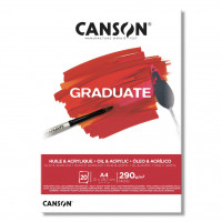 Альбом для акрила и масла CANSON Graduate, 290г/м2, А4, 20л., склейка
