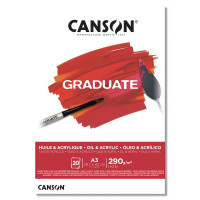 Альбом для акрила и масла CANSON Graduate, 290г/м2, А3, 20л., склейка