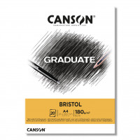 Альбом CANSON Graduate Bristol, 180г/м2, A4, экстра-гладкая, 20л., склейка
