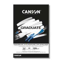 Альбом для графики CANSON Graduate, 120г/м2, A5, черный, 20л., склейка