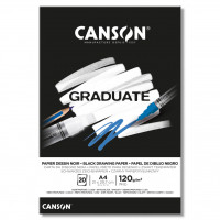 Альбом для графики CANSON Graduate, 120г/м2, A4, черный, 20л., склейка
