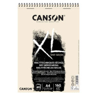 Альбом CANSON XL Sand Grain Natural, 160г/м2, A4, кремовый, 40л., на спирали