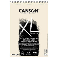 Альбом CANSON XL Sand Grain Natural, 160г/м2, A3, кремовый, 40л., на спирали