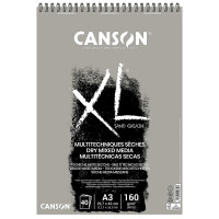 Альбом CANSON XL Sand Grain Natural, 160г/м2, A3, серый, 40л., на спирали