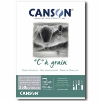 Альбом для графики CANSON C à Grain, 250г/м2, A3, серый, 30л., склейка по короткой стороне