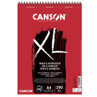 Блокнот CANSON XL Oil and Acrylic, 290г/м2, A4, 30л., на спирали
