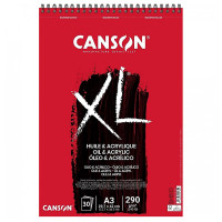 Блокнот CANSON XL Oil and Acrylic, 290г/м2, A3, 30л., на спирали