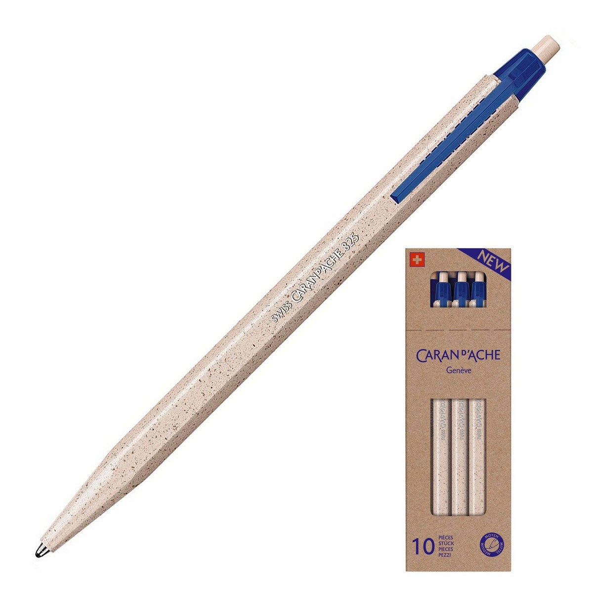 Ручка шариковая Caran d’Ache 825 Wood Chips, 1мм синий - купить в ...