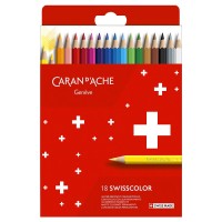 Набор карандашей водоустойчивых Caran d’Ache Swisscolor, 18цв. (карт. коробка)