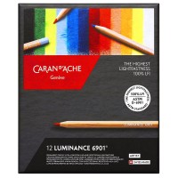 Набор карандашей цветных Caran d’Ache Luminance 6901, 3.8мм, 12цв. (карт.коробка)