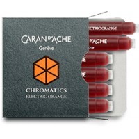 Картридж Carandache Chromatics Electric orange чернила для ручек перьевых (6шт)