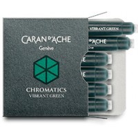 Картридж Carandache Chromatics Vibrant green чернила для ручек перьевых (6шт)