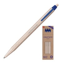 Ручка шариковая Caran d’Ache 825 Wood Chips, 1мм синий