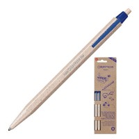 Ручки шариковые 2шт. Caran d’Ache 825 Wood Chips, 1мм синий (блистер)