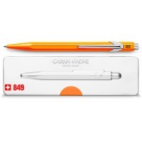 Ручка шариковая Carandache Office Popline Orange Fluo M синие чернила