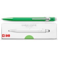 Ручка шариковая Carandache Office Popline Green Fluo M синие чернила