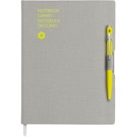 Записная книжка Carandache Office серый A5 192стр. в линейку + ручка шариковая 849 желтый