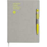 Записная книжка Carandache Office серый A5 192стр. в линейку + ручка шариковая 849 желтый