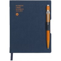 Записная книжка Carandache Office синий A5 192стр. + ручка шариковая 849 оранжевый