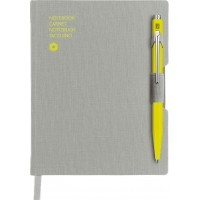 Записная книжка Carandache Office серый A6 192стр. в линейку + ручка шариковая 849 желтый