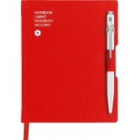 Записная книжка Carandache Office красный A6 192стр. в линейку + ручка шариковая 849 белый