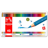 Набор карандашей акварельных Caran d’Ache Fancolor, 40цв. (мет.коробка)