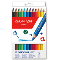 Набор карандашей акварельных Caran d’Ache Fancolor Aquarelle Maxi, 12цв., картон.коробка