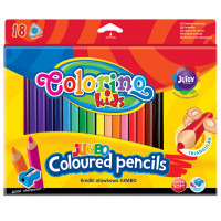 Colorino JUMBO Треугольные цветные карандаши 18 цветов с точилкой.