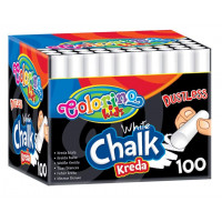 Беспылевой белый мел COLORINO 100 шт