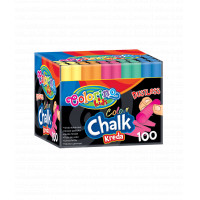 Беспылевой цветной мел COLORINO 100 шт
