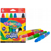 Набор восковых мелков Colorino 6 шелковистых цветов, супер мягкие в пластиковом держателе