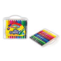 Акварельные восковые мелки Colorino с выдвижным стержнем и защитным колпачком, 12 цветов в пластиковом кейсе