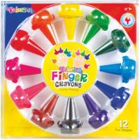 Восковые мелки Colorino `Веселые животные` для детей от 1 года, 12 цветов в блистере