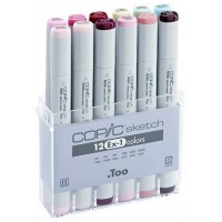 Набор маркеров COPIC sketch EX-1, 12 цветов