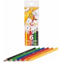 Цветные карандаши BIGBA, 6 цветов