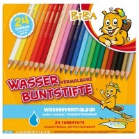 Акварельные карандаши BIBA с толстым стержнем, 24 цвета