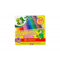 Карандаши цветные JOLLY Supersticks KINDERFEST CLASSIC 24 цвета в металлической коробке