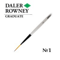 Кисть синтетика риггер №1 короткая ручка GRADUATE Daler-Rowney